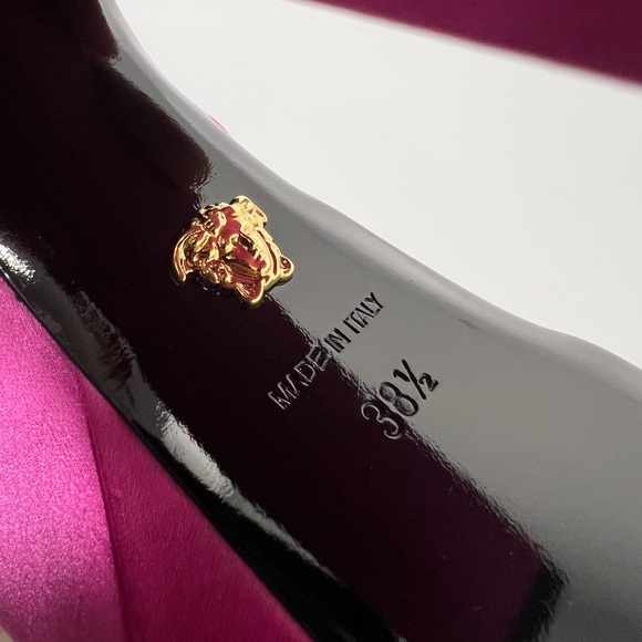 Versace Aevitas Satin Platform Pumps Pink Women’s EU 38.5/US 8.5 - Picture 10 of 12